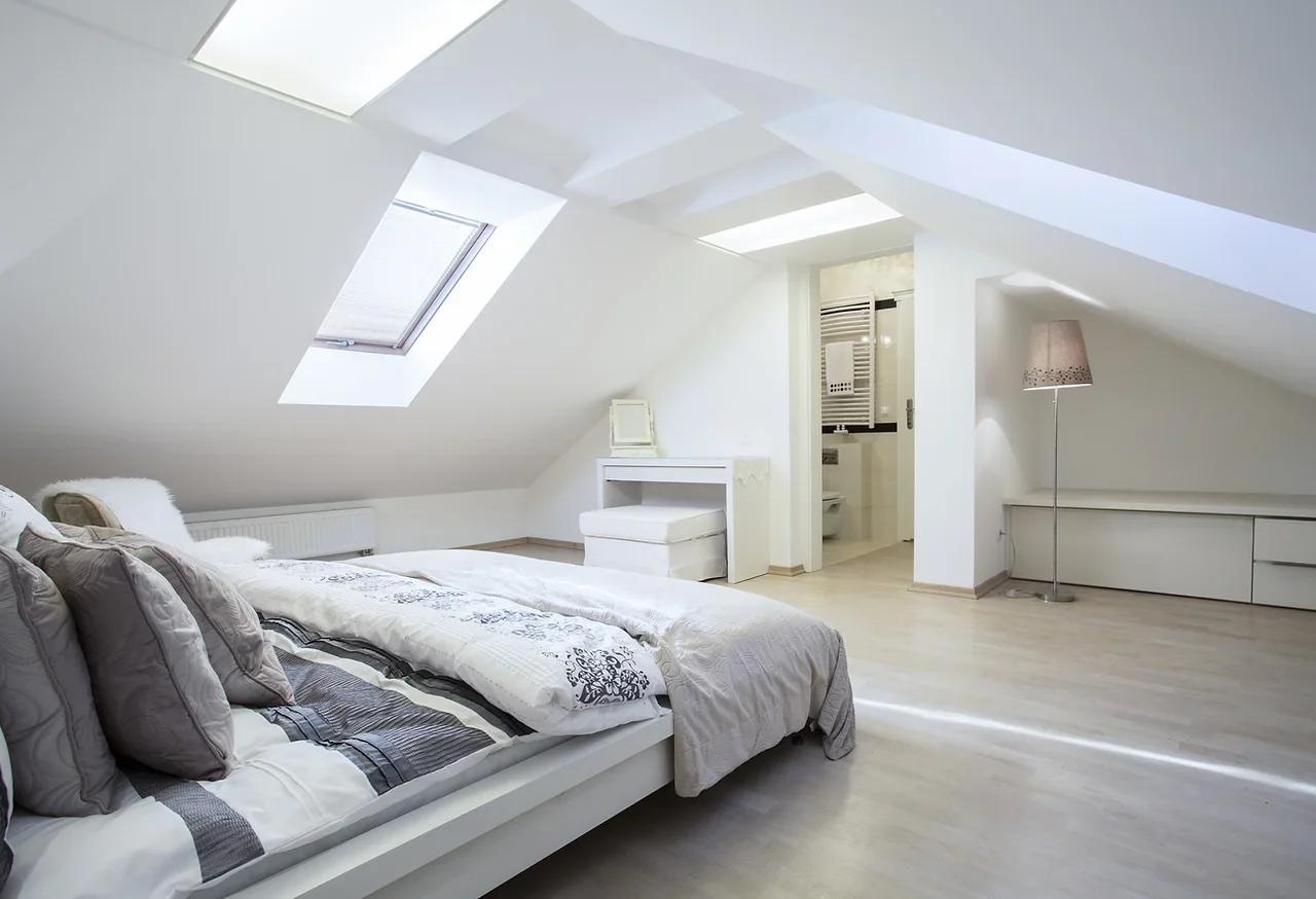 Loft conversion bedroom painted white by Ultra Build North West